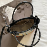 Purpdrank  Straw Woven Design Top-Handle Bags Women Rainbow Color Summer Beach Shoulder Crossbody Bags Luxury Designer Handbags