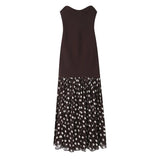 Purpdrank  Summer of The New Versatile Temperament Polka Dot Splicing Tube Top Dress Is Super Fairy