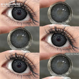 Purpdrank  1 Pair Colored Contact Lenses for Eyes Black Big Lens Gray Pupils Lenses Brown Lenses Fashion Eye Contacts Yearly