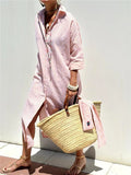 Purpdrank  Women's Mid-Striped Sve Cardigan Lapel irt Dr Cusizable Workwear Design Service Personalized Faion Cus Made
