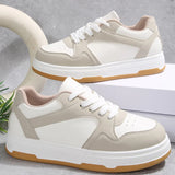 Purpdrank  Pu Leather Thick Bottom Casual Sneakers Women Spring Autumn Platform Sports Shoes Woman Comfort Lace Up Vulcanized Shoes Female