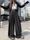 Purpdrank  High Quality Suit Pants Women Casual  High-waisted Wide-leg Pants Female Elegant Design Style Streetwear Trouser