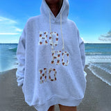 Purpdrank  Bow/Letter/Rainbow Embroidery Oversized Hoodies Women Teen Girl Baggy Top Autumn Long Sleeve Sweatshirts Vintage Loose Pullovers