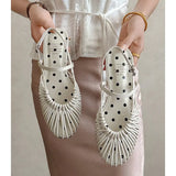 Purpdrank   New Fashion Style Low Heels Bottom Sandals Breathable Woven Toe Cover Holiday Vacation Retro Roman Shoes Women Ankle Strap