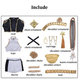 Purpdrank  Black Golden Rumi Zoey Mira Cosplay , Costume Wig Girls Suit Child Halloween Party Role Playing Outfit