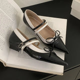 Purpdrank  Elegant Pointed Toe Low Heel Shoes for Women Fashion Double Buckle Bowknot Design Shallow Dress Pumps Luxury Brand Designer Shoe