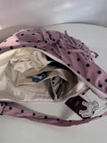 Purpdrank  Canvas Hobos Bags Women's Drawstring Pleated Large Capacity Corduroy Commuting Shoulder Bag