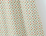 Purpdrank  Holiday Women Floral Print Ruched Chest Sling Dress Ribbon Bow Slash Collar Wood ears Hem Midi Long Dresses Femme Vestidos Robe