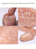Purpdrank  12ML 4-Color Pink Blue White Green Explosive Gel Nail Polish Diamond Gel Polish Summer Nails Blue Nails Nail Supplies