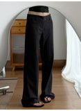 Purpdrank  American Retro Low-rise Suit Pants Women's Summer Casual Trousers