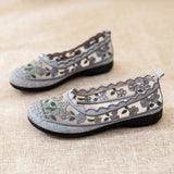 Purpdrank  Breathable Shoes Espadrilles For Women Slip-on Tennis Summer New Slip On Embroider Canvas Floral Fabric Espadrille Shoes Slip-on