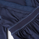 Purpdrank  Casual Sweet All Match V Neck Loose Long Sleeve Solid High Waist Y2k Patchwork Sexy T-Shirts