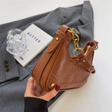 Purpdrank  Retro Underarm Shoulder Bags For Women Luxury Designer Purse And Handbags French Style Pure Color Chain Crossbody Bag
