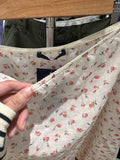 Purpdrank  Red Floral Ruffles Midi Skirts Women Summer Elastic High Waist Lace Trim A-line Faldas Casual Sweet Cotton Thin Long Skirts New
