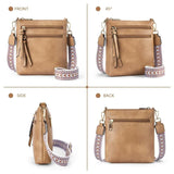 Purpdrank   New Casual Double Zipper Women's Single Shoulder Crossbody Bag Retro Simple Phone Bag Crossbody Bag Multifunctional Women's Bag