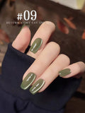 Purpdrank  10ML 1-16pcs New Style Loulan Ancient City Cat Eye Gel Nail Polish Black Chocolate Amber High-grade Glass Bead Nails