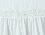 Purpdrank  Holiday White Spliced Hollow Out Lace Sleeveless Dress Women O neck Loose Straight Short Dresses Femme Vestidos Summer Robe