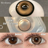 Purpdrank  2Pcs Gray Contact Lenses with Degree Yearly Blue Lens Colorcon Cosmetics Beauty Big Eyes Student Pupil Fast Shipping
