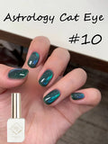 Purpdrank  12ML 10-Color Blue Series Blue Eyes Star Sea Cat Eye Gel Nail Polish New Summer Flash Lamp Cat Eye Nail Polish Nail Art