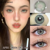 Purpdrank  1 Pair Korean Lenses Colored Contact Lenses with Degree Myopia Lenses Blue Eye Lens Graduated Contact Lenses