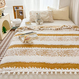 Purpdrank  1pc two-color jacquard star velvet Dream Talk ball blanket,  comfortable and breathable, dopamine color series, festival gift