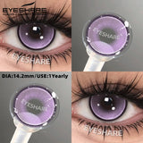Purpdrank  1pair Colored Contact Lenses Soft Brown Eye Contacts High Quality Gray Beauty Pupils Yearly Korean Pink Eyes Lenses