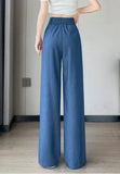Purpdrank  Vintage Thin Denim Loose Women's Wide Leg Pant 2025 New High Waist Button Straight Casual Full Length Trousers Female