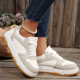 Purpdrank  Pu Leather Thick Bottom Casual Sneakers Women Spring Autumn Platform Sports Shoes Woman Comfort Lace Up Vulcanized Shoes Female