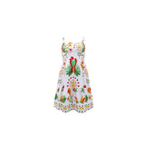 Purpdrank  A European and American women's casual vacation halter A-line printed dress