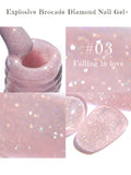Purpdrank  12ML 4-Color Pink Blue White Green Explosive Gel Nail Polish Diamond Gel Polish Summer Nails Blue Nails Nail Supplies