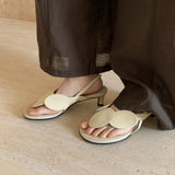 Purpdrank   NEW Summer Women Sandals Genuine Leather Shoes for Women Open Toe High Heels Shoes Modern Sandals Buckle Strap Flip-flops