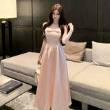 Purpdrank  Sweet Bow Waist-hugging Suspender Temperament New Summer Slim Dress