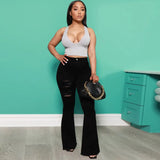 Purpdrank  European And American Style Women's Jeans Fashion Ripped Denim Pants for Ladies