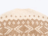 Purpdrank  New European-style women's fashion sweater, versatile and stylish, featuring a faded effect and jacquard knit design.
