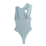 Purpdrank  Spring New Women's Fashion and Elegance Slim Fit Versatile Silk Mesh Tight jumpsuit