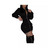 Purpdrank  Summer Trend Nightclub Style One-piece Pure Desire Idea New Hip Long Sleeve Fashion Dress Women
