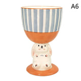 3D Cute Rabbit Ceramic Mug Stemware Hand-painted Irregular Large Capacity Coffee Mugs Cartoon Water Cup Creative Gift Tea Cups