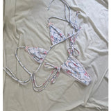 Purpdrank  Bikini Push Up Women Swimsuits Sexy Female Swimwear Brazilian Bikini Set Thong Biquini Swim Suits Print Beachwear