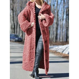 Purpdrank  Quality Casual Women's Long Sleeve round Neck Loose Knitwear Cardigan Winter Fashion Comfortable Style Chinese Production