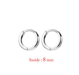 Purpdrank - 2PC Stainless Steel Little Huggies Hoop Earrings For Women Tiny Crystal Zirconia Pendant Cartilage Earrings Piercing Jewelry