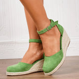 Purpdrank  15 Colors Big Size 43 Summer Bohemian Espadrilles Sandals Women Beach Vacation Shoes Comfy Walk High Heels Wedges Sandals