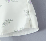 Purpdrank  Summer Sexy Floral Print Corset Camis Women Cross Lacing Up Bandage Bow Back Tank Top Slim Fit Vest Tee