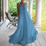 Purpdrank  Summer Women Boho Dress Fashion Spaghetti Strap Black Sleeveless Beach Party Casual Long Dress for Women Robe Femme New