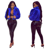 Purpdrank  Thick Faux Fur Jacket Women Autumn Winter Maxi Short Coat Warm Luxury Fur Black Parkas Pink Furry Outerwear