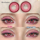 Purpdrank  Pink Colored Contacts Lenses with Myopia Yearly Red Colorcon Cosplay Cosmetic Makeup Pupils Colorful Lens for Eyes