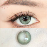 Purpdrank  Elsa Green Contact Lenses for Eyes Natural Yearly Contact Lens Big Beauty Pupil Degrees Prescription Myopia
