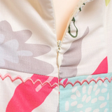 Purpdrank  Summer New Women's Fashion and Elegance Slim Fit Versatile Printed Embroidered Square Neck Dress