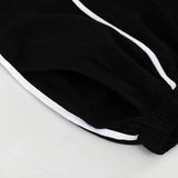 Purpdrank  Casual Loose Splicing Outfits Tracksuit Fashion Two Piece Set for Women Elegant Sleeveless V Neck Vest Top Wide Leg Pants Set