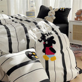 Purpdrank  Cartoon Embroidery Four-Piece Set Quilt Cover Bed Sheet Pillowcase Bedding Sets For Kids Duvet Cover Comforter Queen King Size