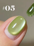 Purpdrank  12ML 12-Color Pink Water Gold Cat Eye Ocean Bubble Glass Beads Gel Nail Polish New Style Spring Nails Summer Nail Pink Nails